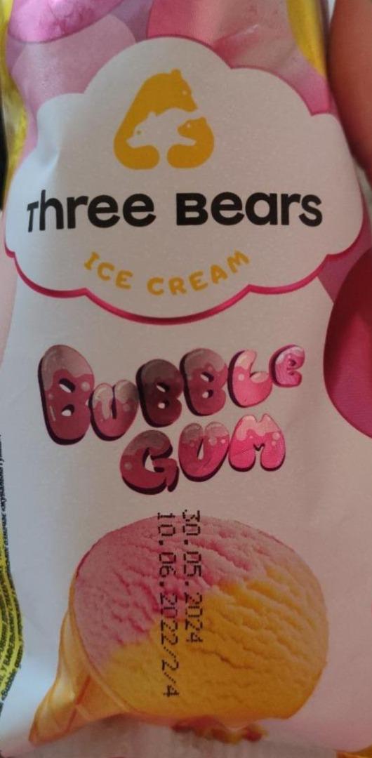 Фото - Морозиво зі смаком жувальної гумки та дині у вафельному стаканчику Bubble Gum Три ведмеді