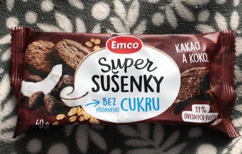 Фото - Печиво вівсяне без цукру Super Sušenky Emco