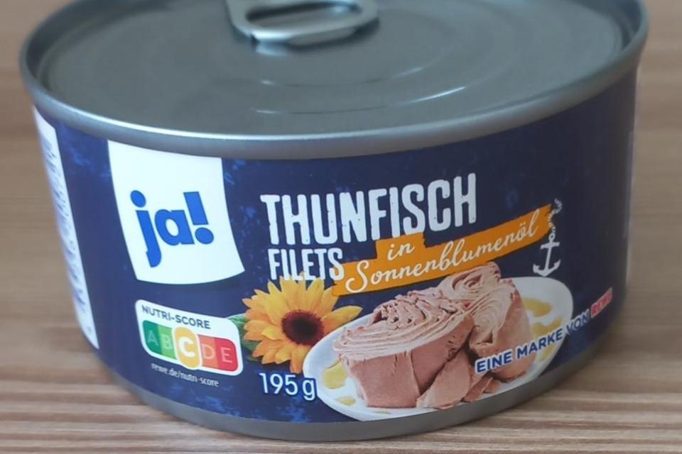 Фото - Філе тунця в соняшниковій олії Thunfisch Filets Ja!