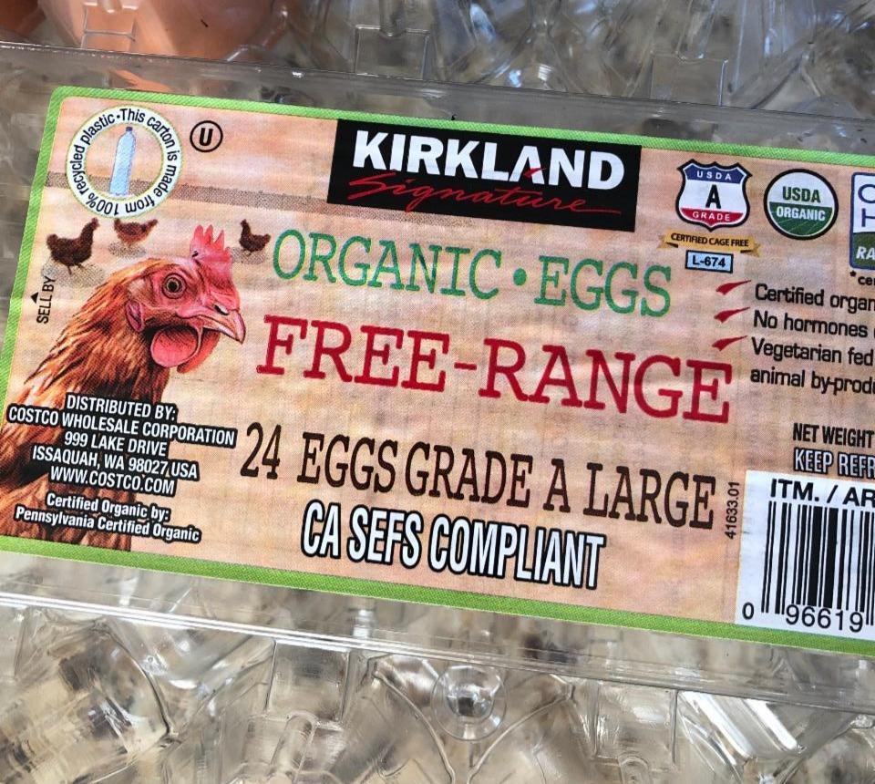 Фото - Яйця курячі Organic Eggs Kirkland