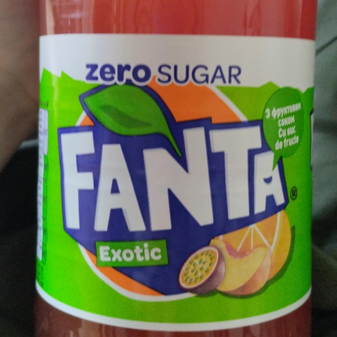 Фото - Напій безалкогольний без цукру Zero Sugar Exotic Fanta