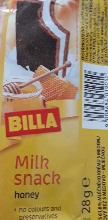 Фото - Milk snack honey Billa