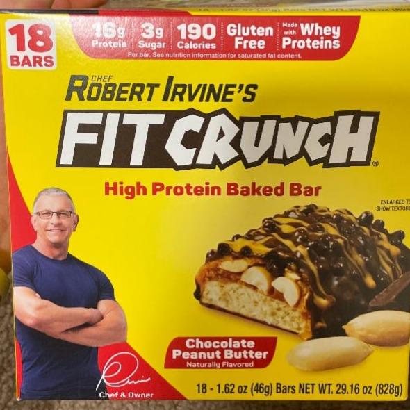 Фото - Батончики протеїнові Whey Protein Bars Chef Robert Irvine's Fit Crunch