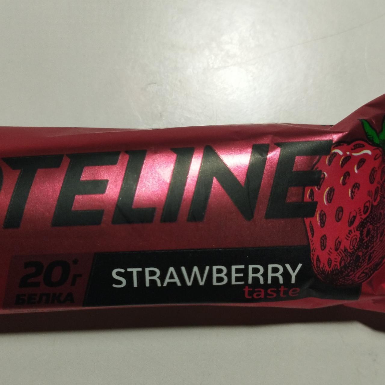 Фото - Батончик зі смаком полуниці Strawberry Proteline