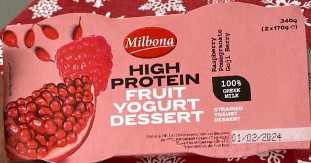 Фото - High protein Fruit yogurt dessert Milbona