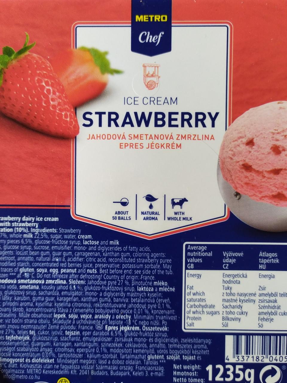 Фото - Морозиво полуничне Strawberry Ice Cream Metro Chef