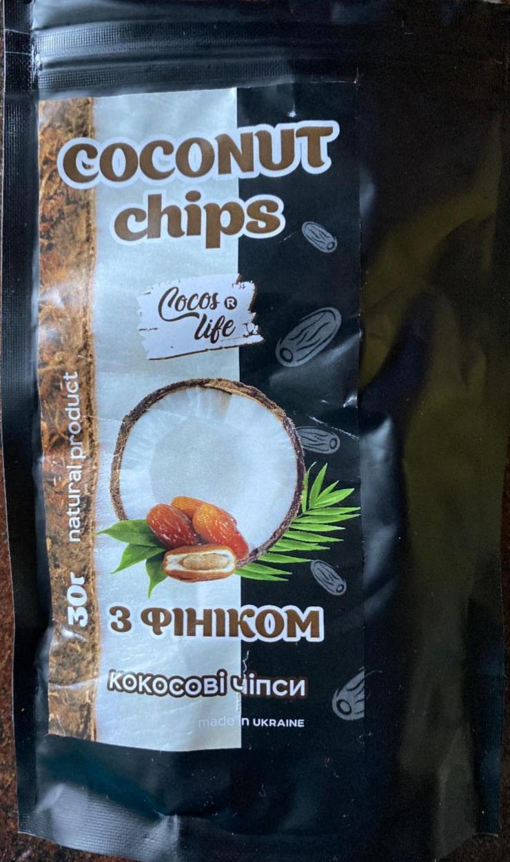 Фото - Кокосові чіпси з фініком Cocos life