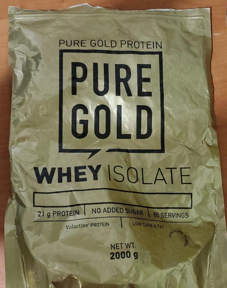 Фото - Whey isolate chocolate flavor Pure Gold