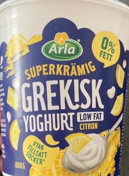 Фото - Грецький йогурт лимон 0% жиру Arla