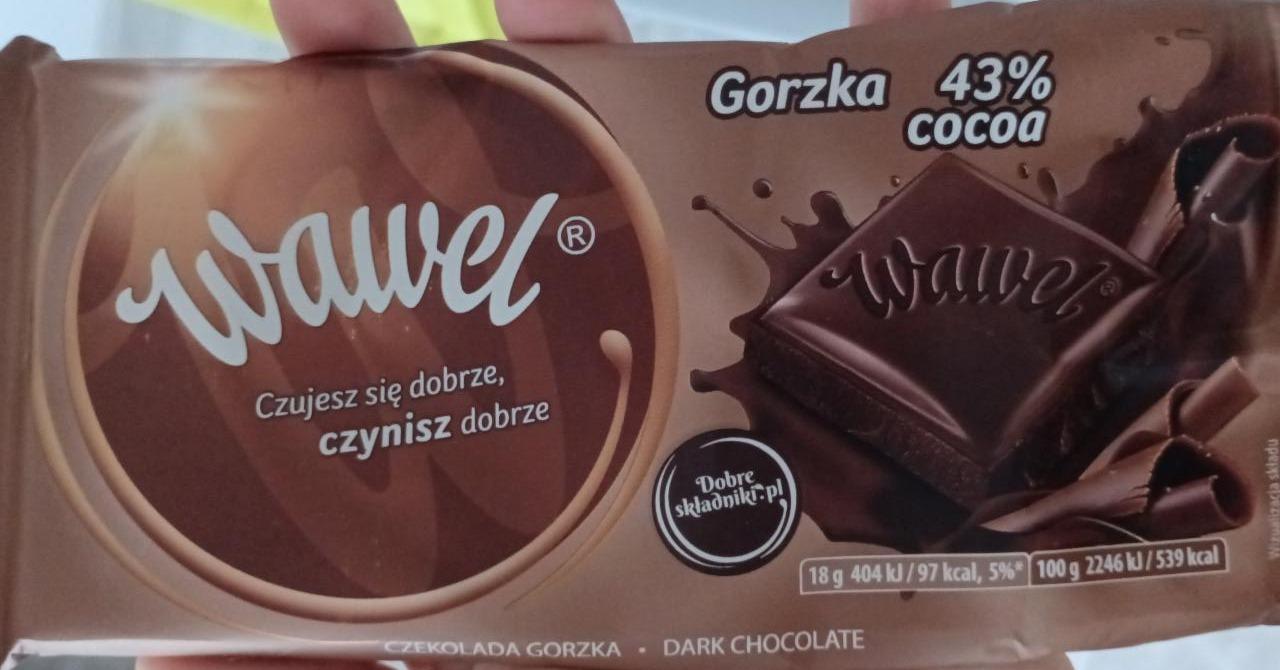 Фото - Czekolada delikatnie gorzka 43 % Cocoa Wawel