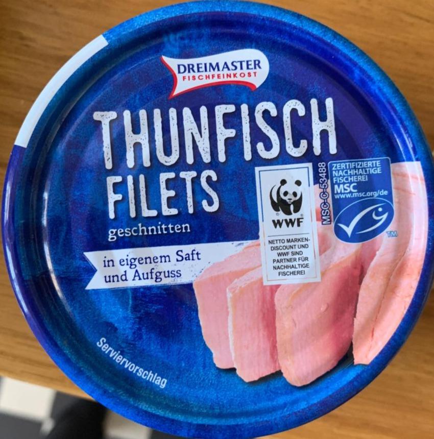 Фото - Thunfisch Filets in eigenem Saft und Aufguss Dreimaster