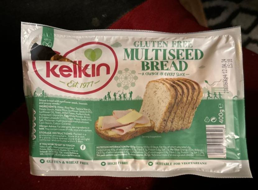 Фото - Хліб цільнозерновий безглютеновий Multiseed Bread Kelkin