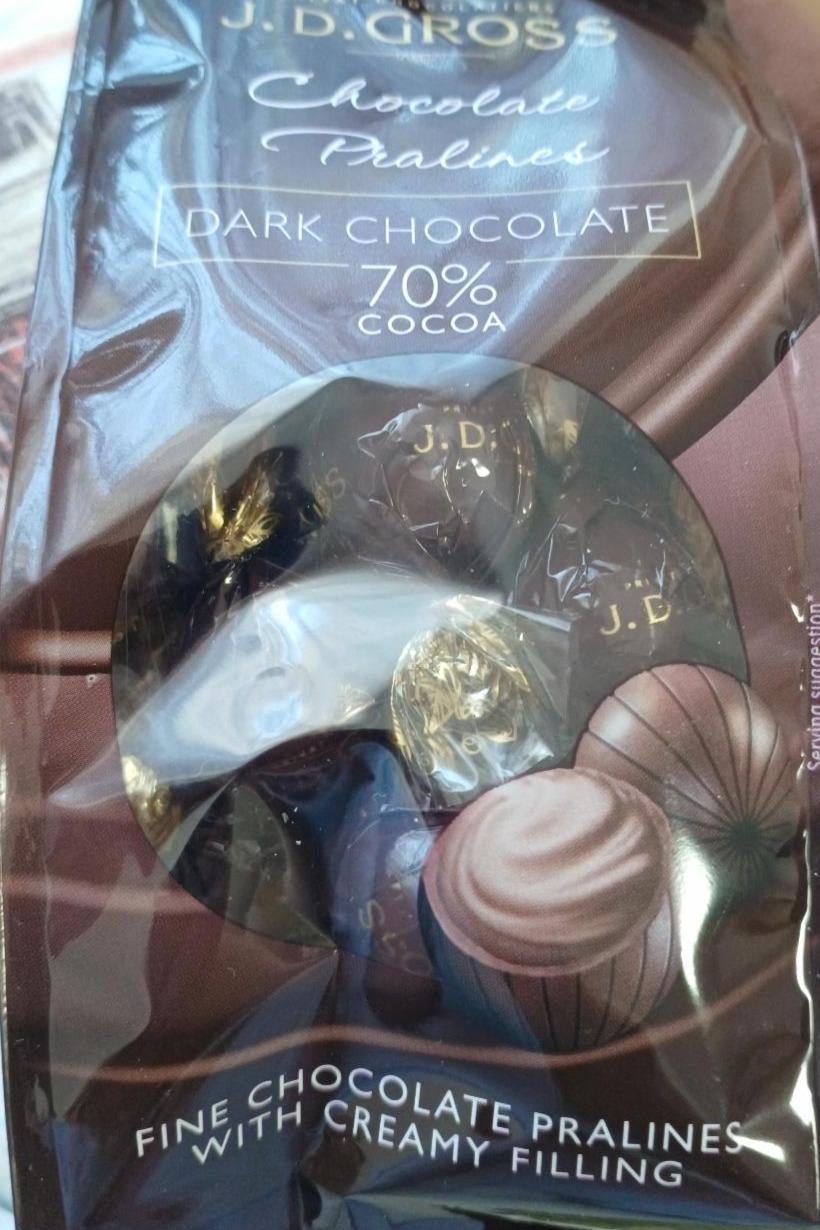 Фото - Chocolate pralines Dark Chocolate 70% Cocoa J. D. Gross