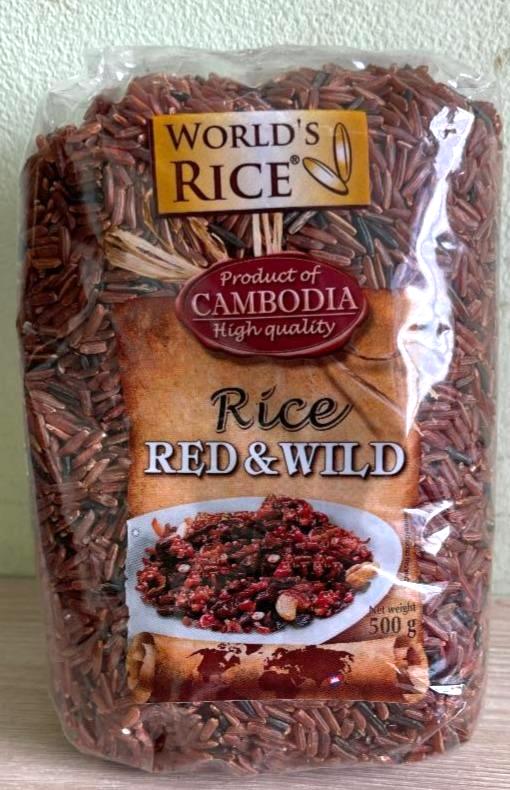 Фото - Суміш рису нешліфованого довгозернистого червоного та рису дикого World's Rice