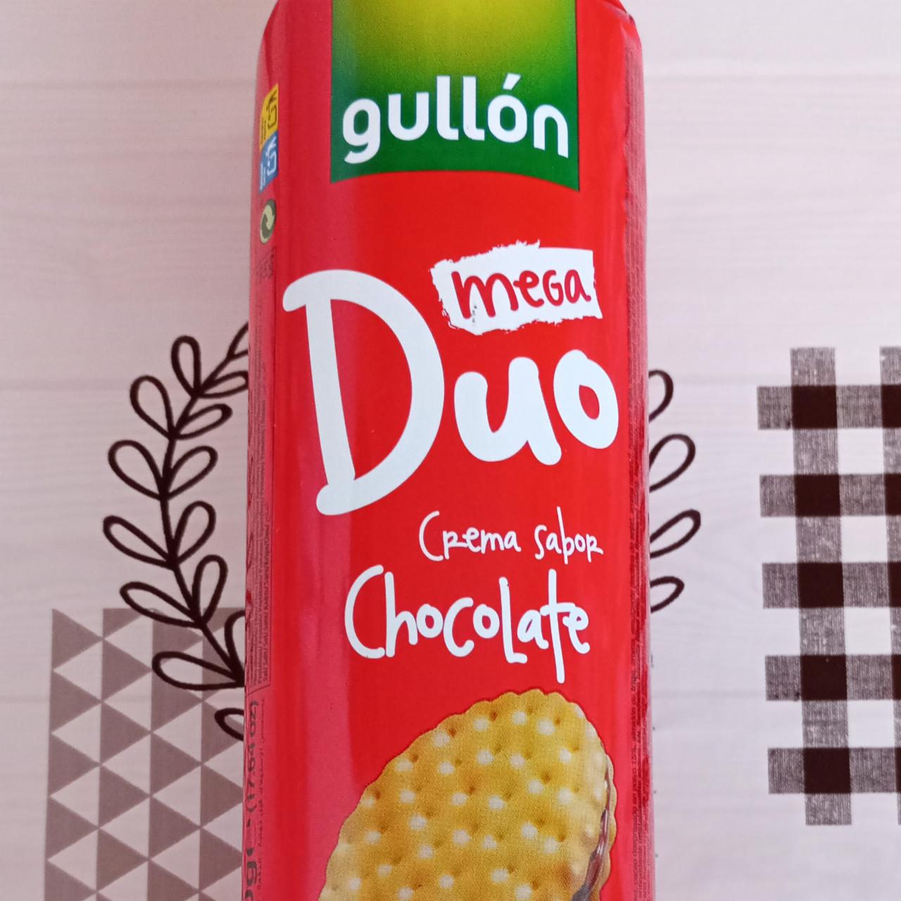 Фото - Печиво-сендвіч з шоколадною начинкою Mega Duo Gullon