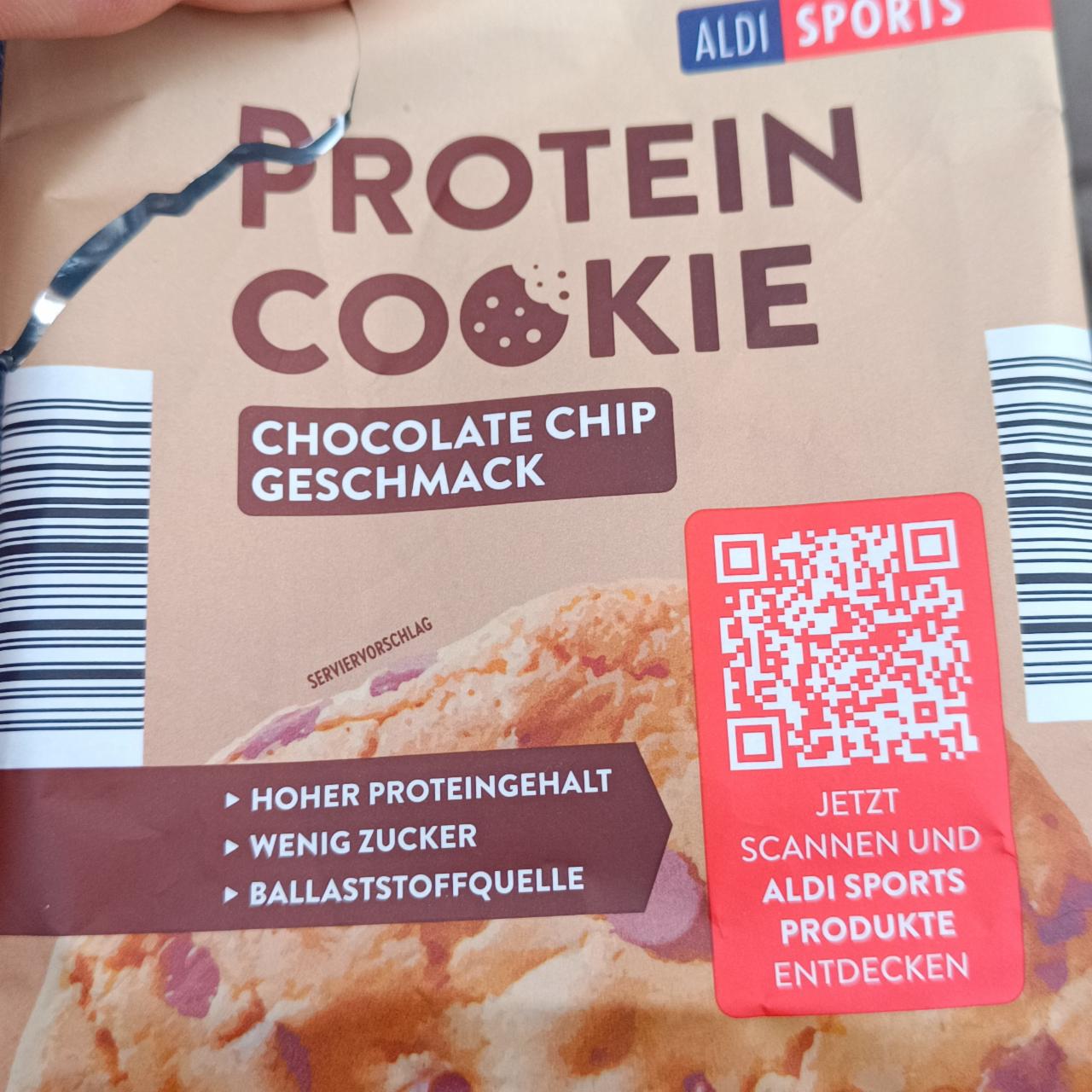 Фото - Печиво протеїнове Protein Cookie Chocolate Chip Aldi Sports