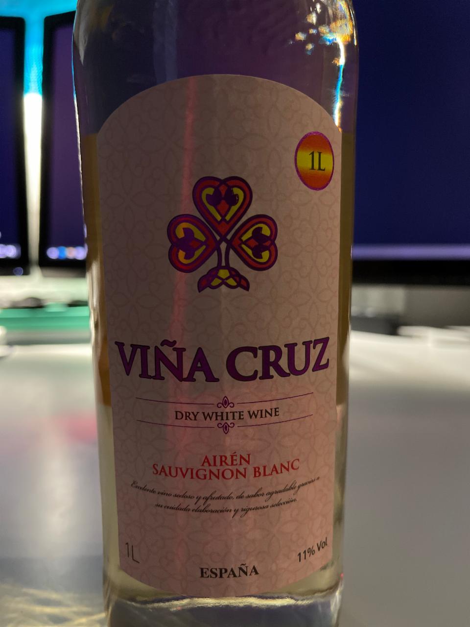 Фото - Вино біле сухе 11% Airen Vina Cruz