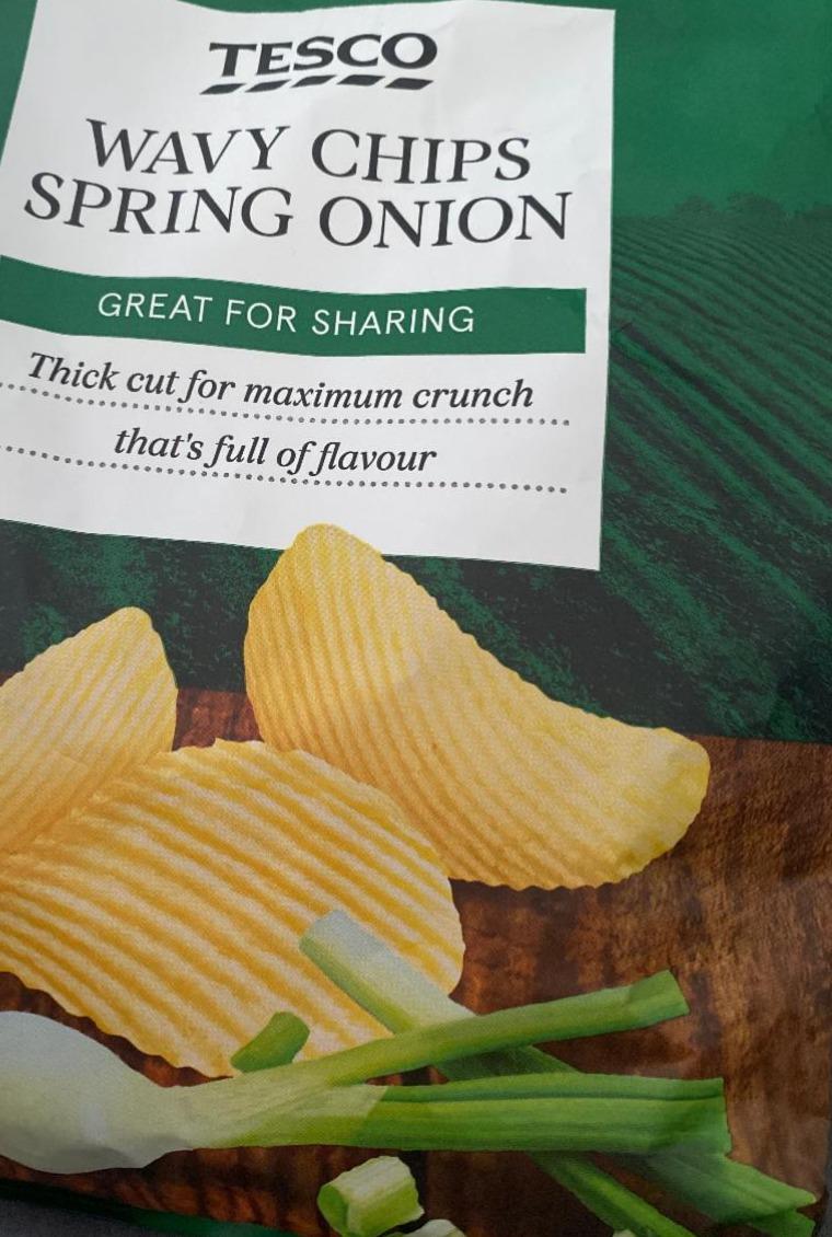 Фото - Wavy Chips Spring Onion Tesco