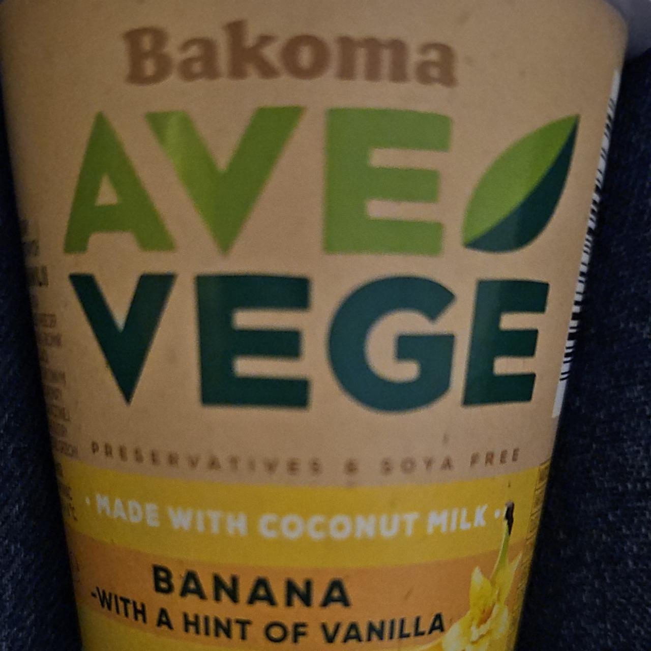 Фото - Кокосовий продукт Ave Vege на рослинній основі з бананом та вільним смаком Bakoma
