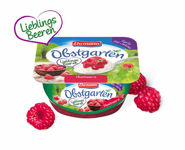 Фото - Йогурт зі смаком малини Obstgarten Ehrmann