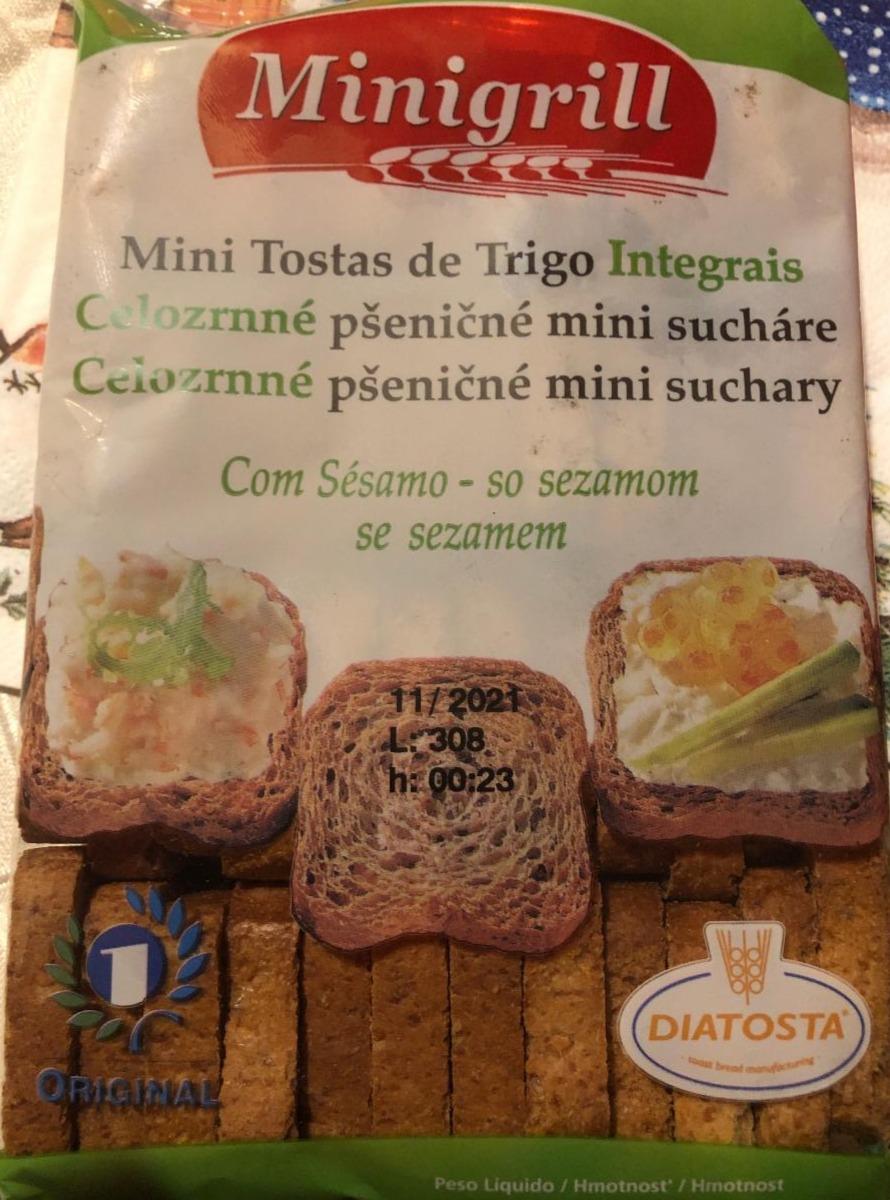 Фото - Тости пшеничні дієтичні з низьким вмістом солі Minigrill Diatosta