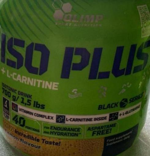 Фото - Концентрат Iso Plus Powder для підготовки ізотонічного напою в порошку з додаванням L-карнітину та L-глутаміну Olimp Sport Nutrition