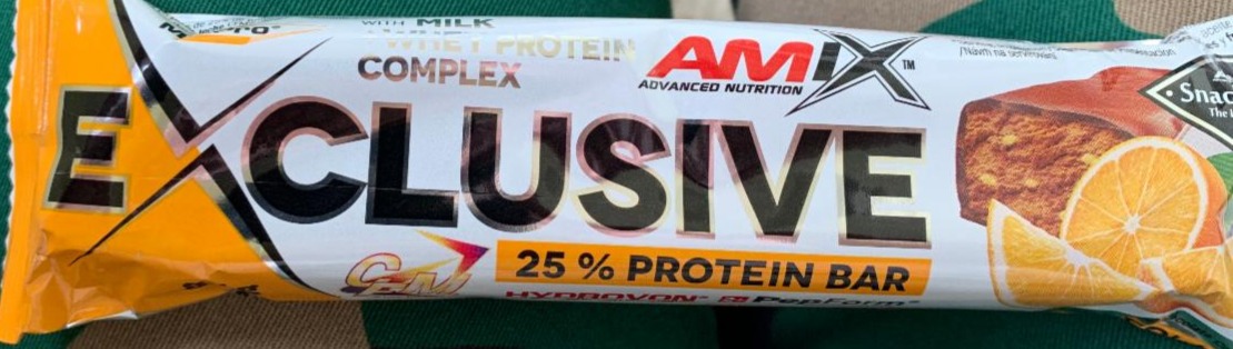 Фото - Протеіновий батончик 25% апельсин-шоколад Exclusive Amix Nutrition