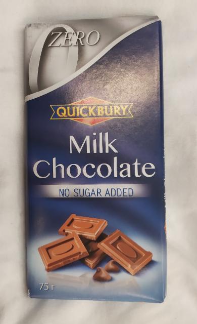 Фото - Шоколад молочний без цукру Quickbury