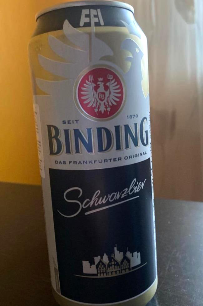 Фото - Пиво темне 4.8% фільтроване Binding Schwarzbier