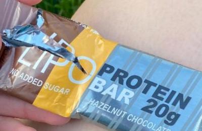 Фото - Батончик протеїновий зі смаком Фундук-шоколад з підсолоджувачами Lipo Bar