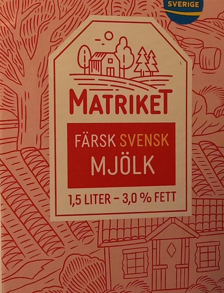 Фото - Молоко 3% Svensk Mjolk Matriket