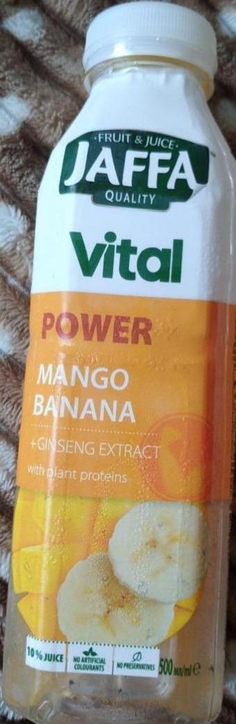 Фото - Соковий напій з плодів манго та бананів з екстрактом женьшеню та рослинними протеїнами Vital Jaffa