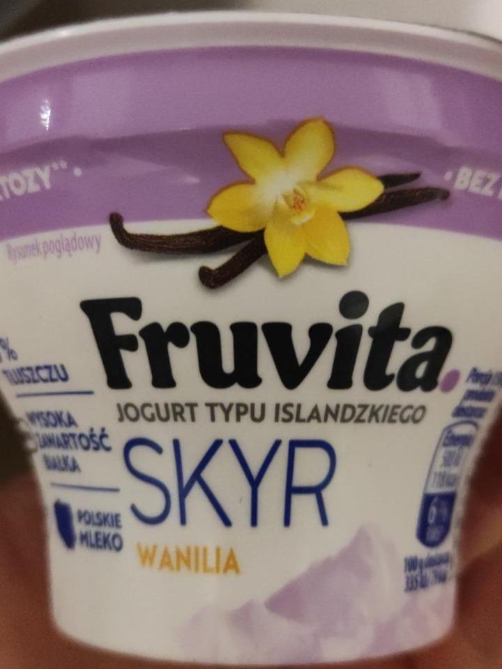 Фото - Йогурт 0% Скир зі смаком ванілі Skyr Wanilia Fruvita
