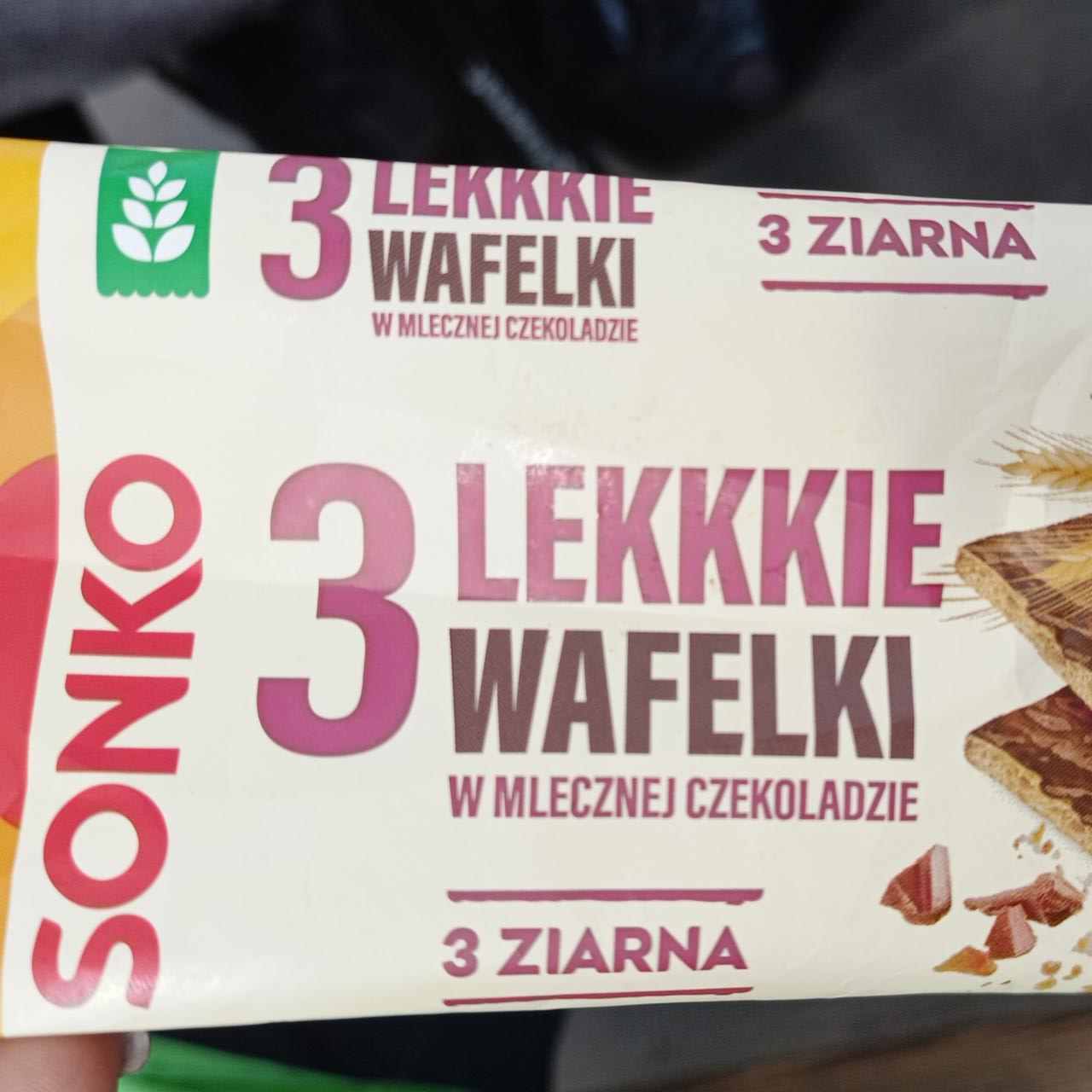 Фото - 3 lekkie wafelki w mlecznej czekoladzie Sonko