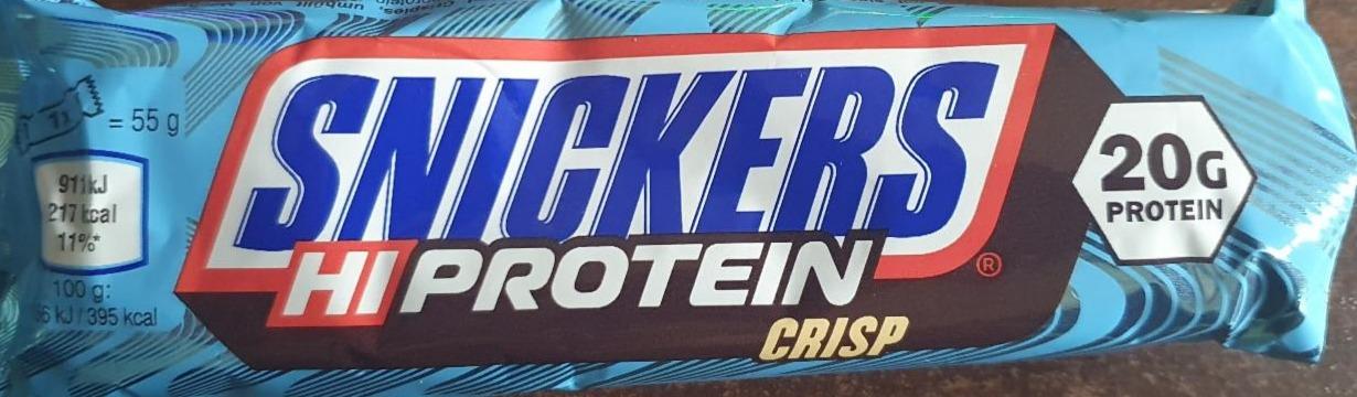 Фото - Батончик Hi protein Crisp Snickers