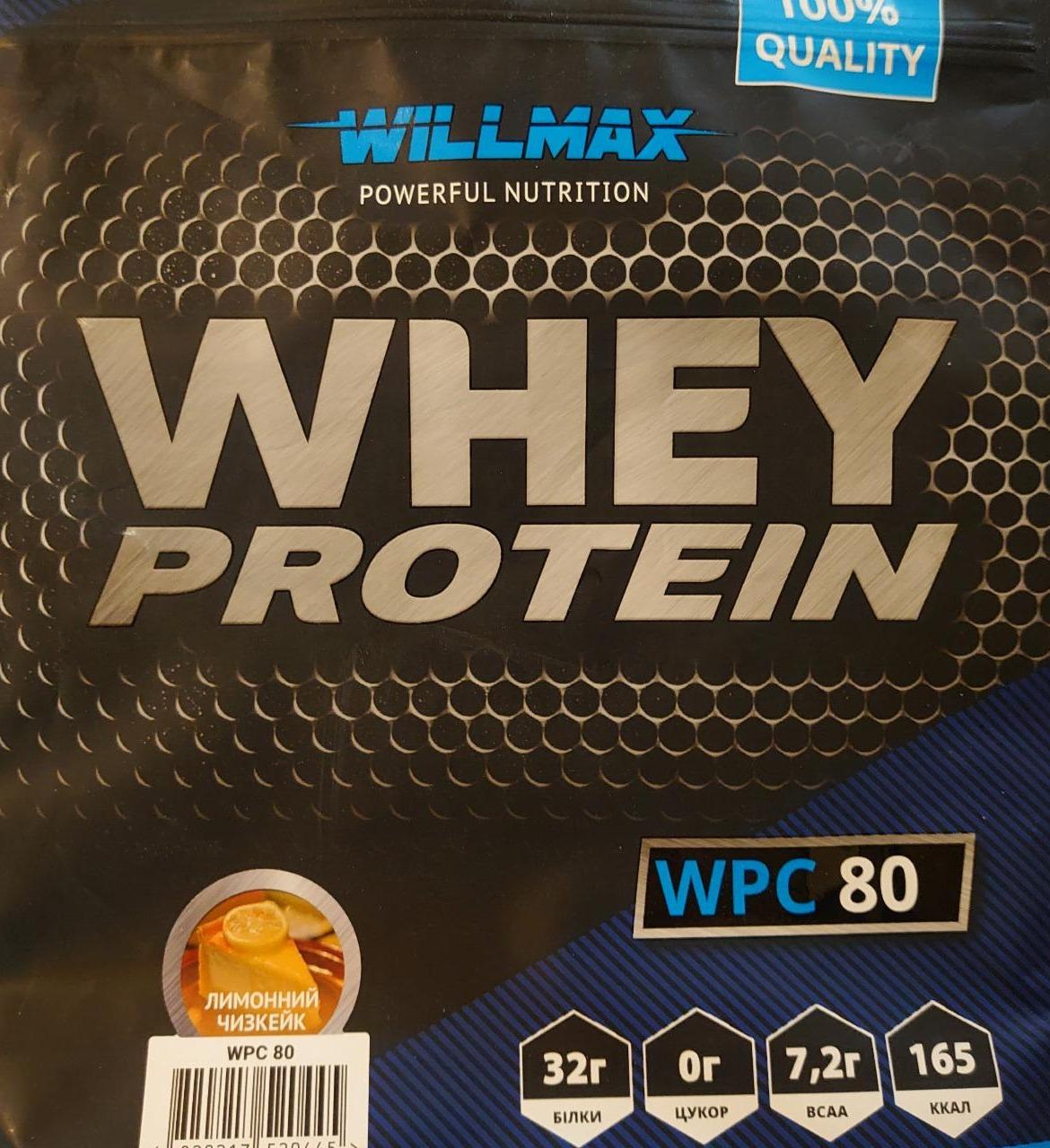 Фото - Протеїн 80% Whey Protein Лимонний Чизкейк Willmax