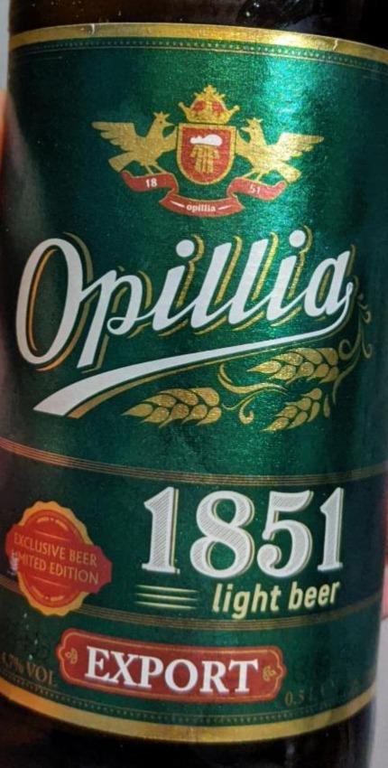 Фото - Пиво 4.7% світле пастеризоване 1851 Export Opillia Опілля