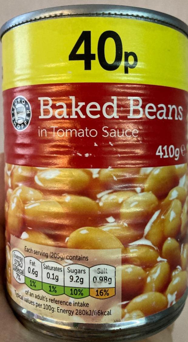 Фото - Квасоля у томатному соусі Baked Beans in Tomato Sauce Euro Shopper
