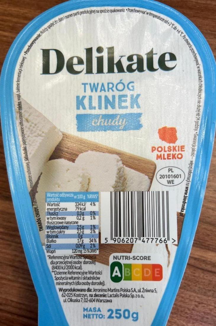 Фото - Cир кисломолочний нежирний Klinek 0,3% Delikate