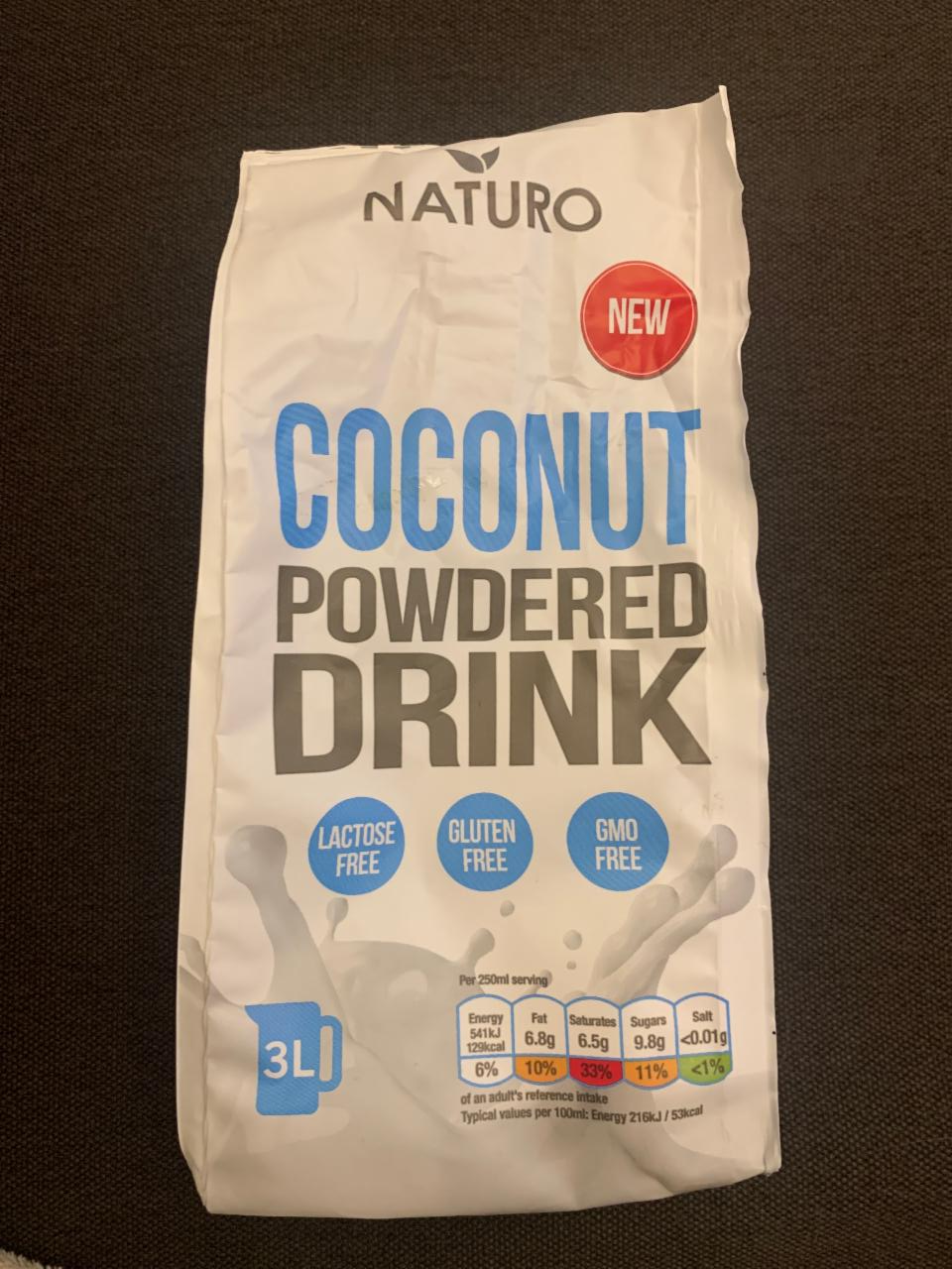 Фото - Сухе кокосове молоко Coconut Powdered Drink Naturo