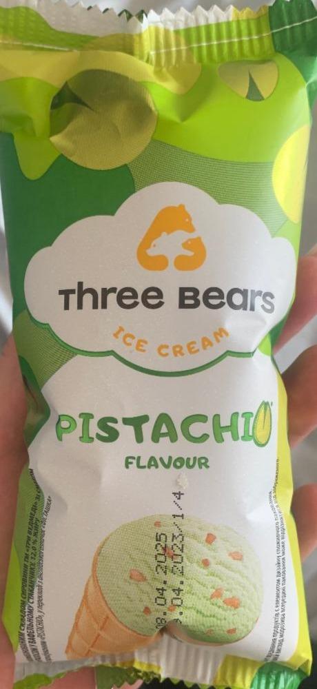Фото - Морозиво 12% у вафельному стаканчику Pistachio Three bears
