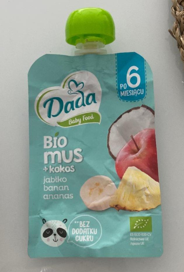 Фото - Біо мус + кокос, яблуко, банан, ананас Dada