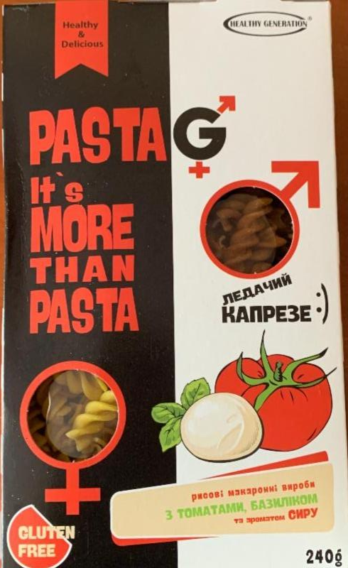 Фото - Рисові макаронні вироби без глютену з томатами, базиліком та ароматом сиру Pasta G Healthy Generation