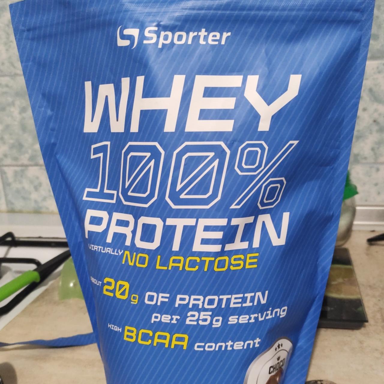 Фото - Whey 100% protein no lactose chocolate Sporter