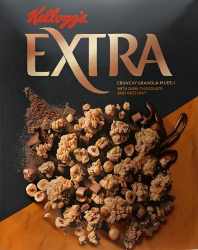 Фото - Хрумка Гранола-Мюслі з темним шоколадом і фундуком Extra Kellogg's