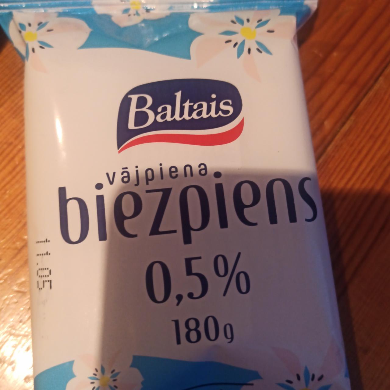Фото - Сир кисломолочний 0.5% Biezpiens Baltais
