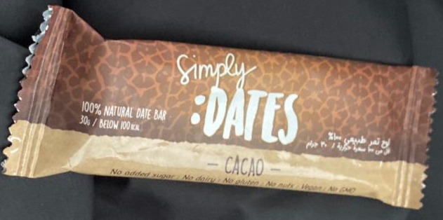 Фото - батончик фінік-какао Simply Dates