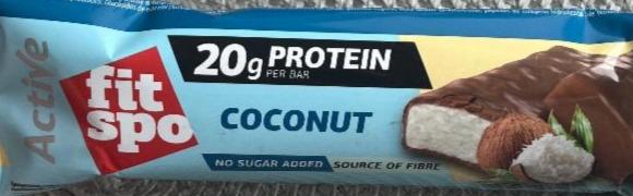 Фото - Протеїновий батончик з кокосом без додавання цукру Fit Spo