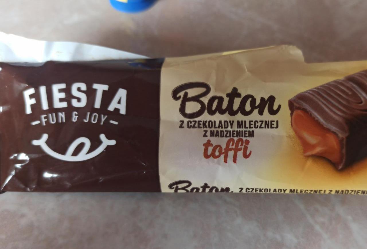 Фото - Батончик в молочному шоколаді карамель Toffi Fiesta