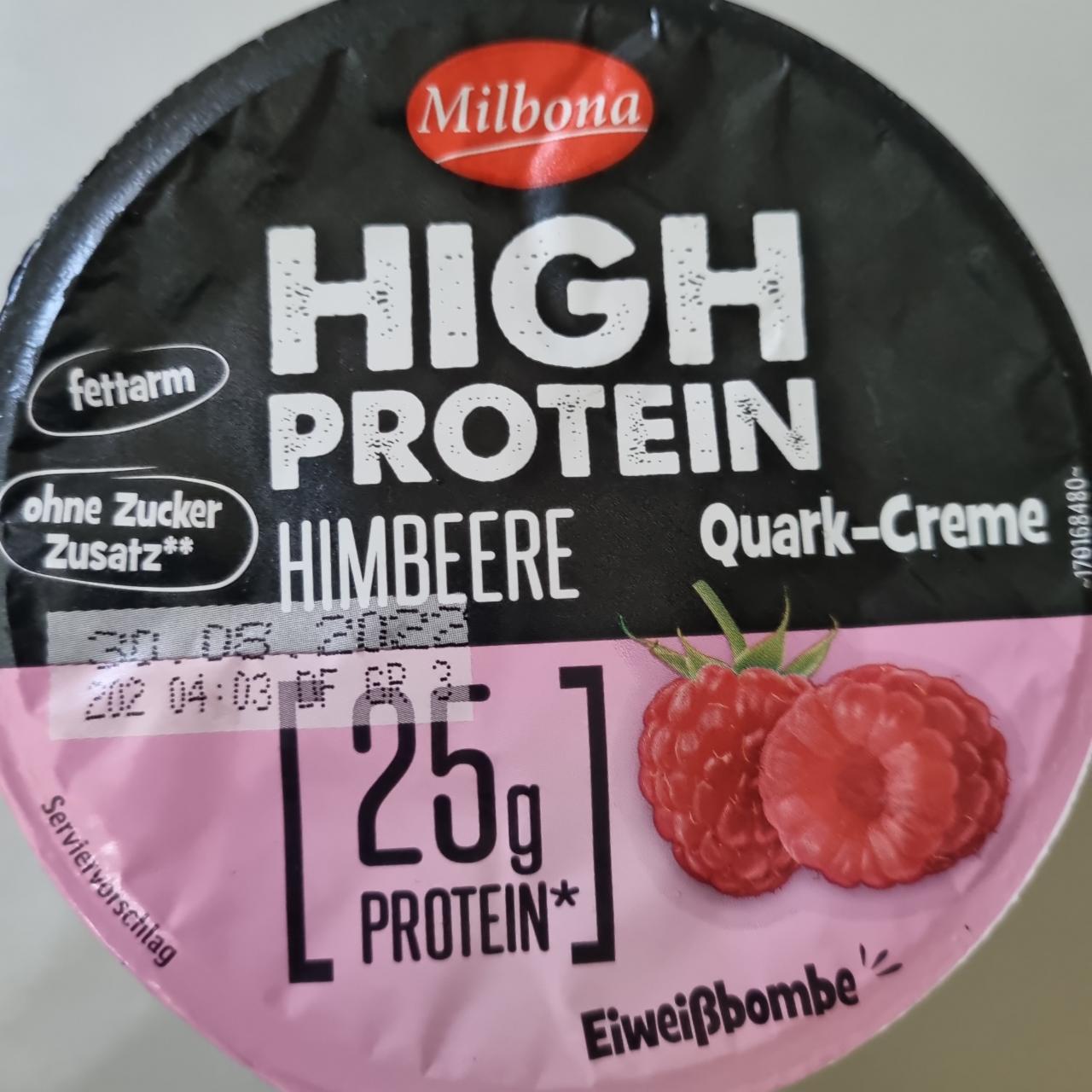 Фото - Йогурт протеїновий High protein Малина Milbona
